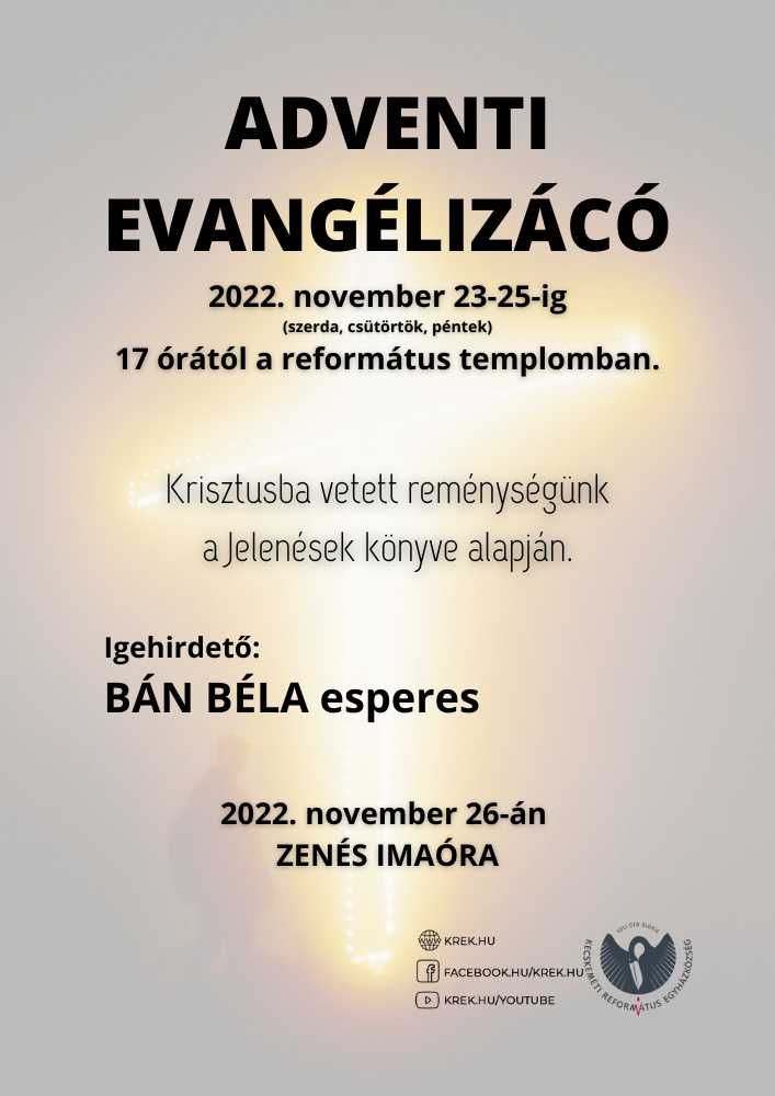 Adventi evangelizáció 2022